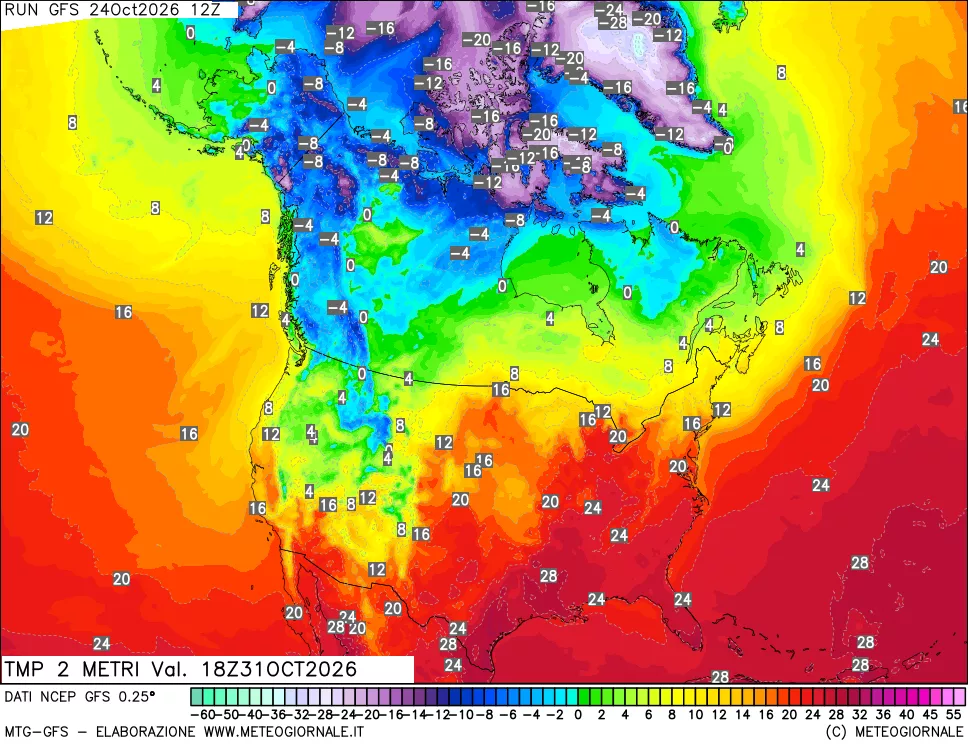 mappa Temp 2 metri