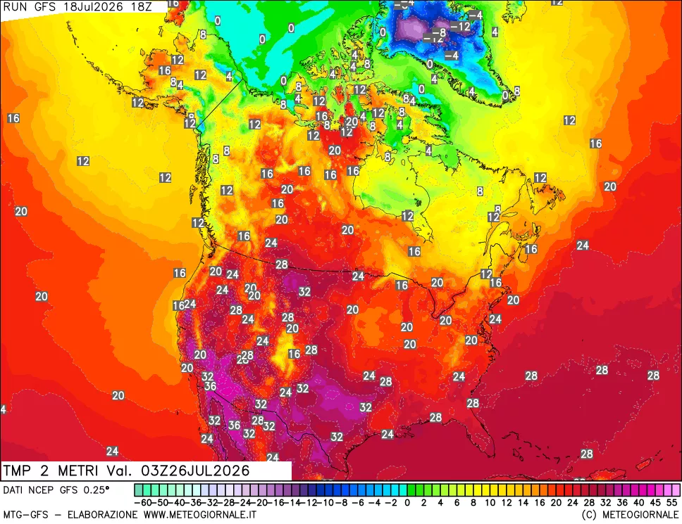 mappa Temp 2 metri