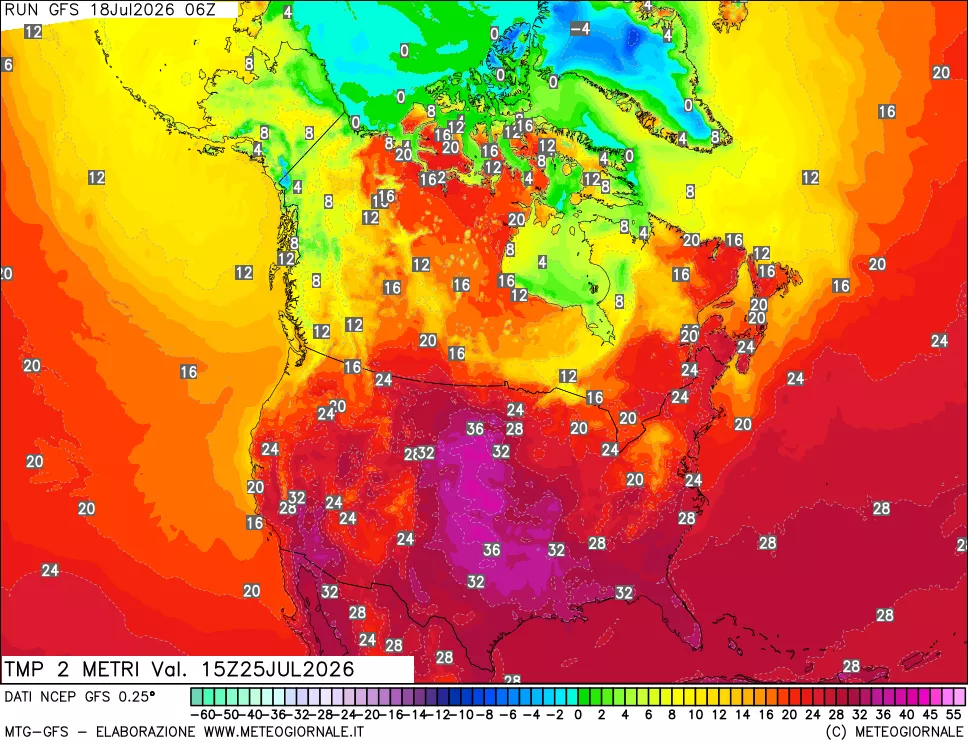 mappa Temp 2 metri