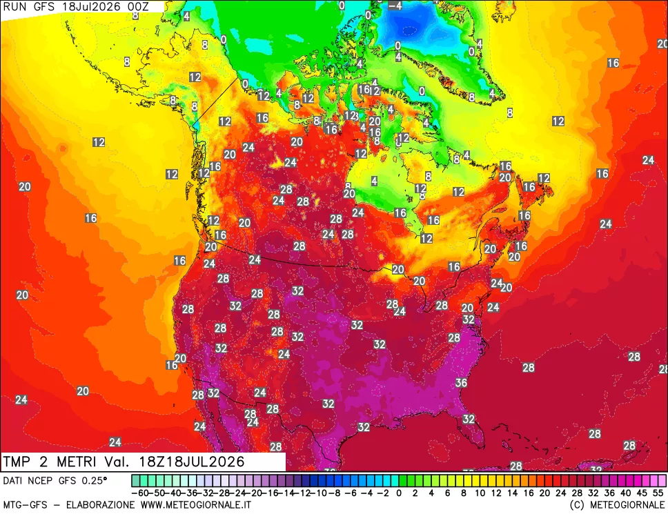mappa Temp 2 metri