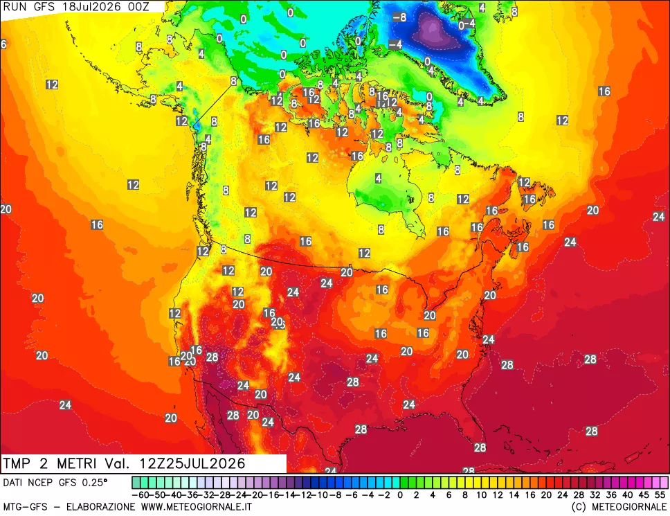 mappa Temp 2 metri