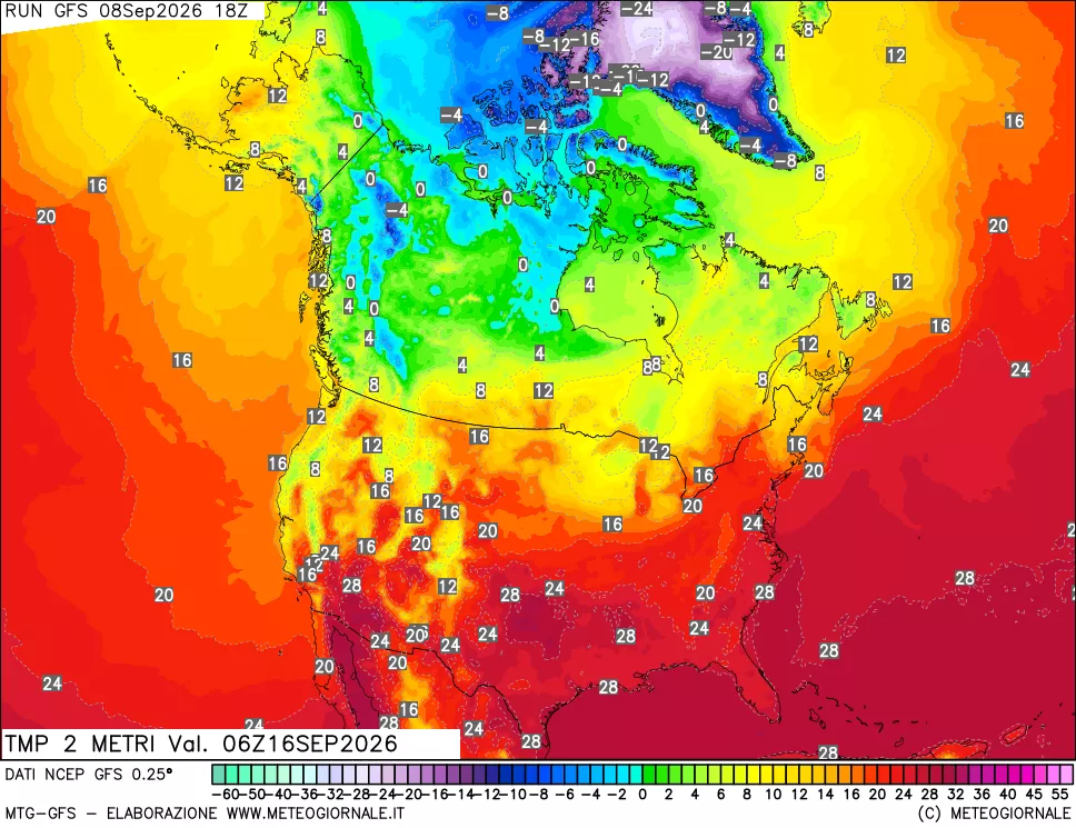 mappa Temp 2 metri