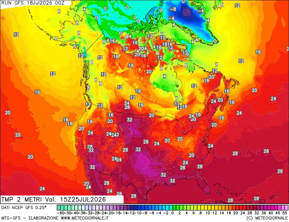 mappa Temp 2 metri