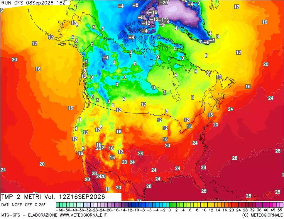 mappa Temp 2 metri
