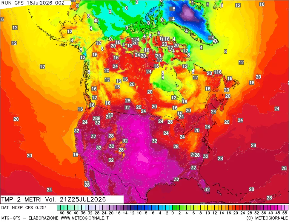 mappa Temp 2 metri