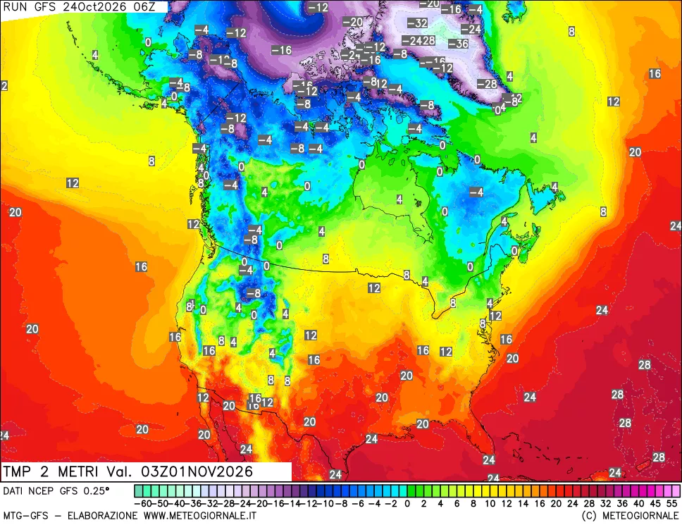 mappa Temp 2 metri