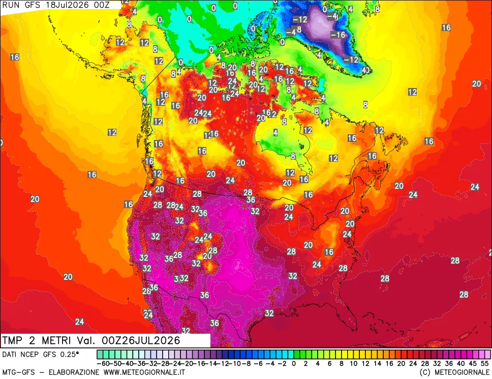 mappa Temp 2 metri
