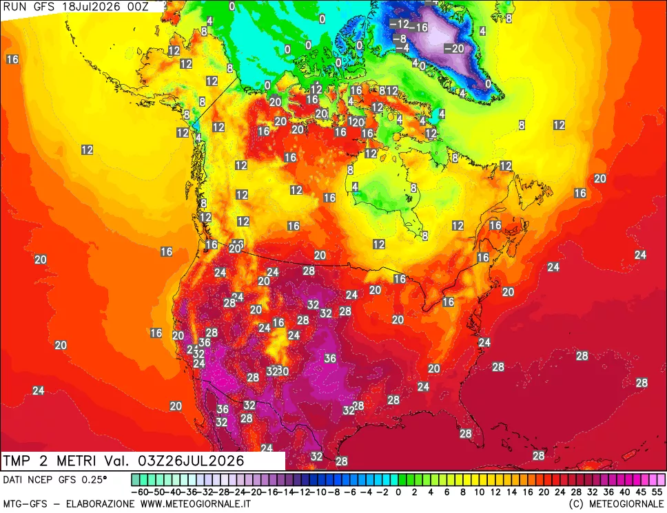 mappa Temp 2 metri