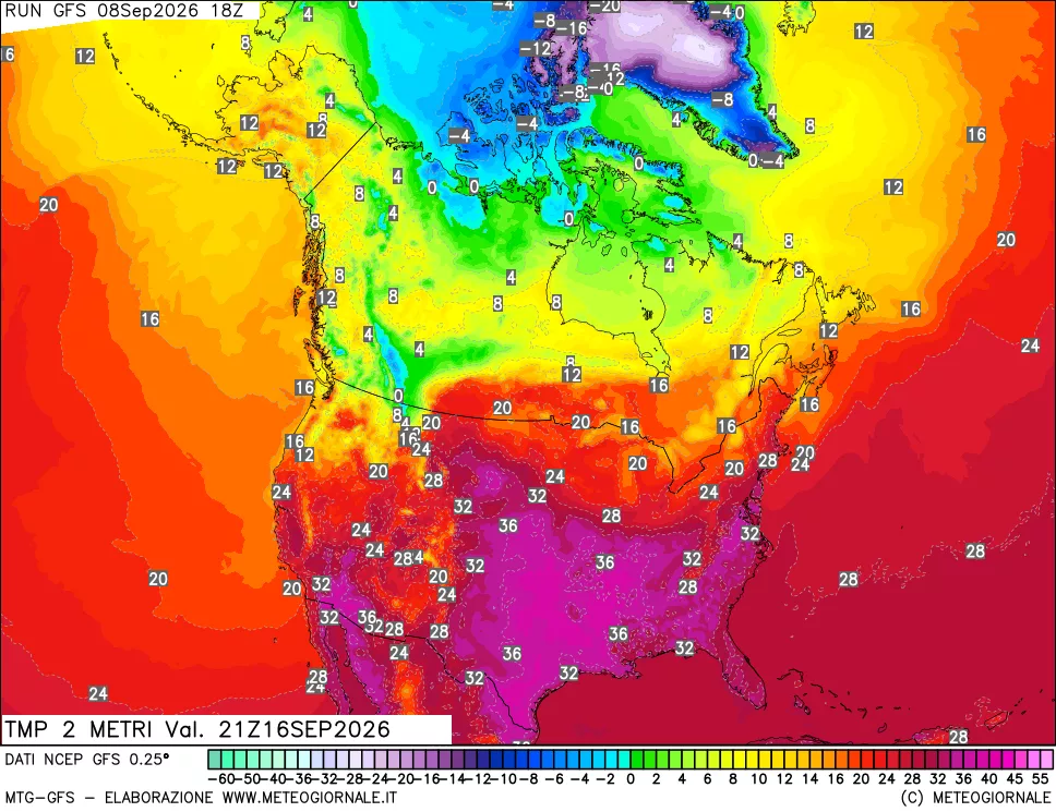 mappa Temp 2 metri