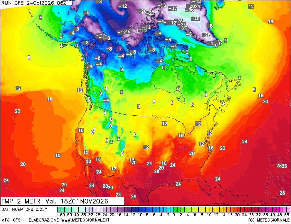 mappa Temp 2 metri