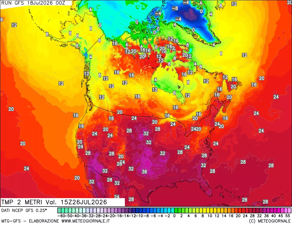 mappa Temp 2 metri