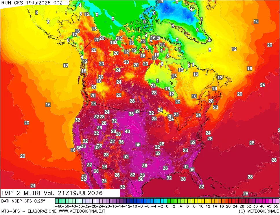 mappa Temp 2 metri