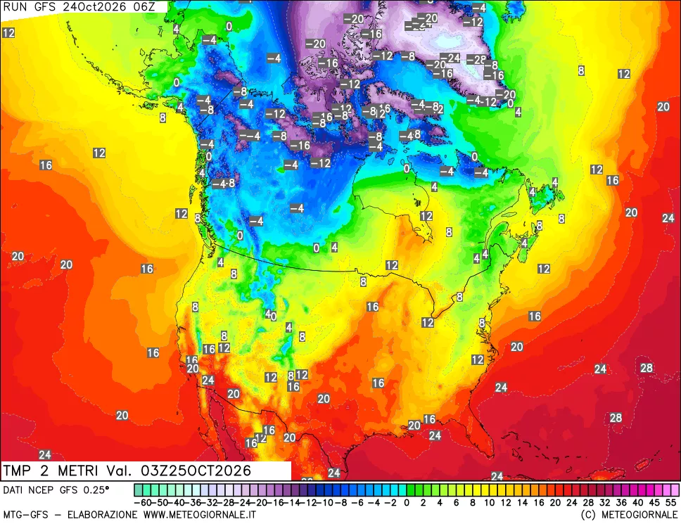 mappa Temp 2 metri