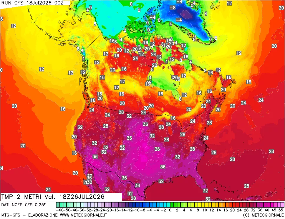 mappa Temp 2 metri