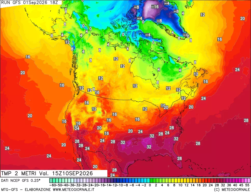 mappa Temp 2 metri