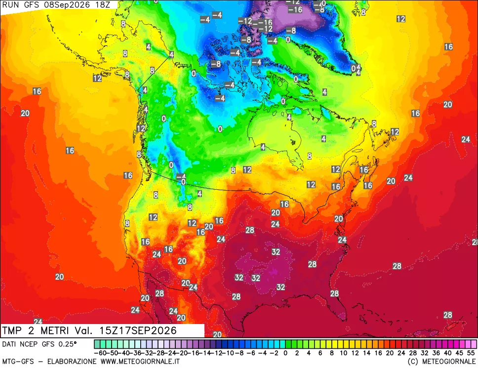 mappa Temp 2 metri