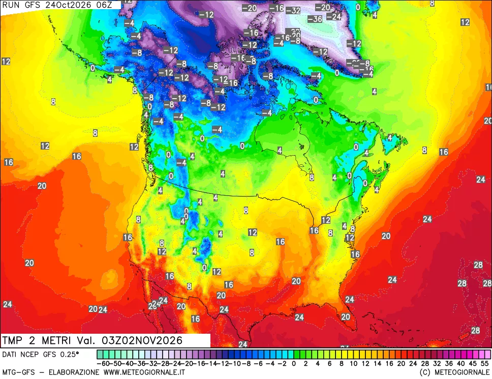 mappa Temp 2 metri