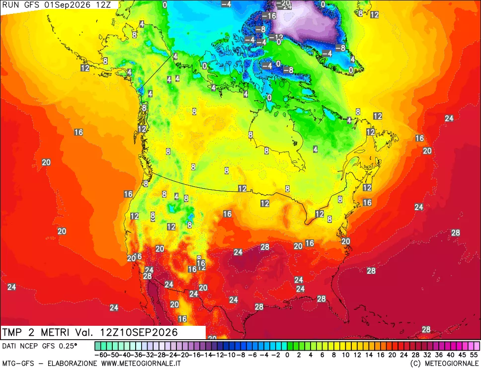 mappa Temp 2 metri