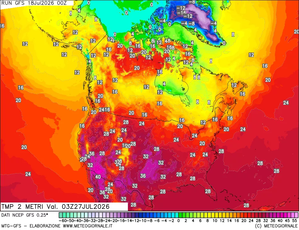 mappa Temp 2 metri