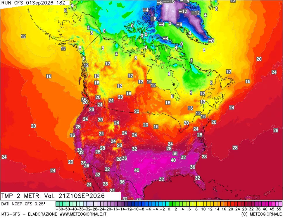mappa Temp 2 metri