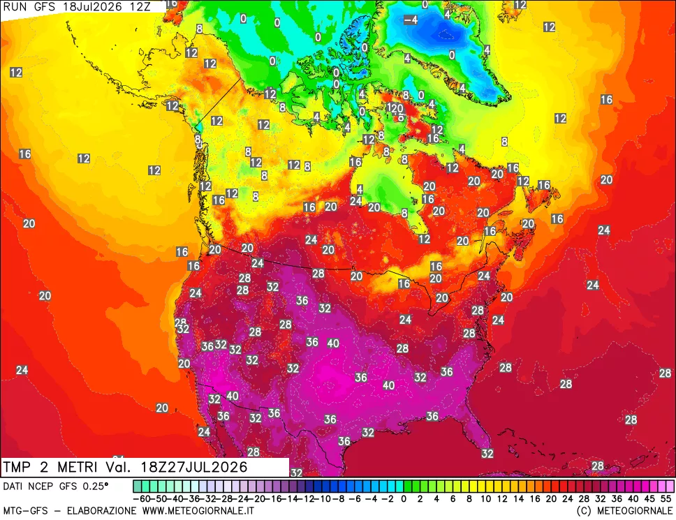 mappa Temp 2 metri