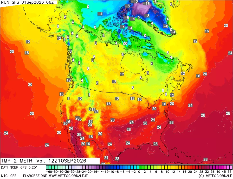 mappa Temp 2 metri