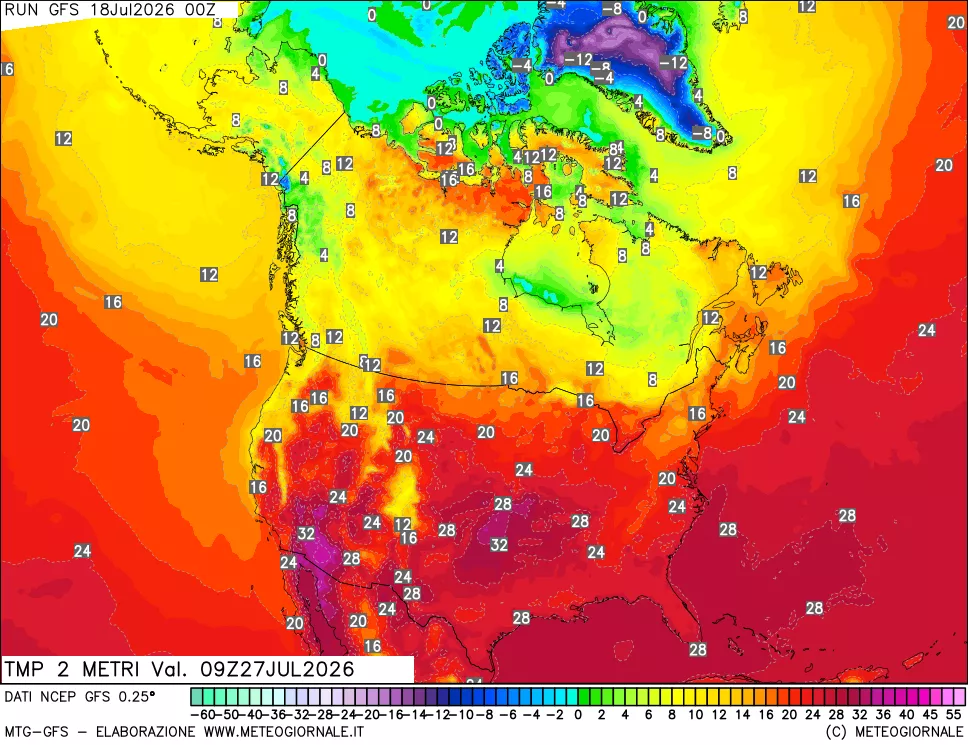 mappa Temp 2 metri