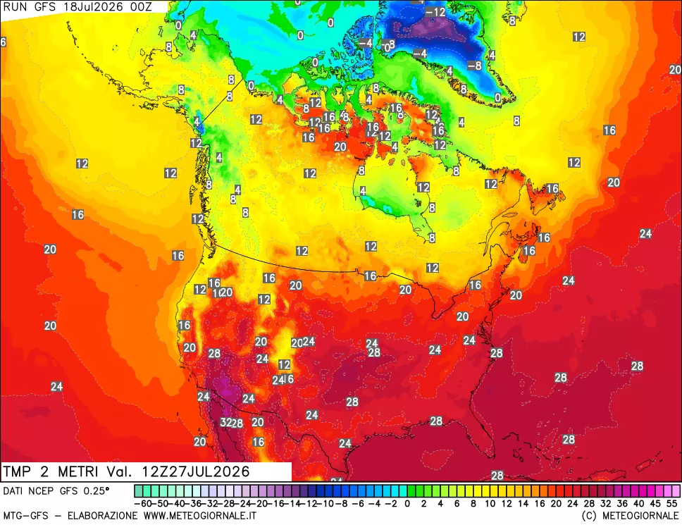 mappa Temp 2 metri