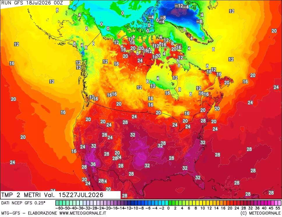 mappa Temp 2 metri
