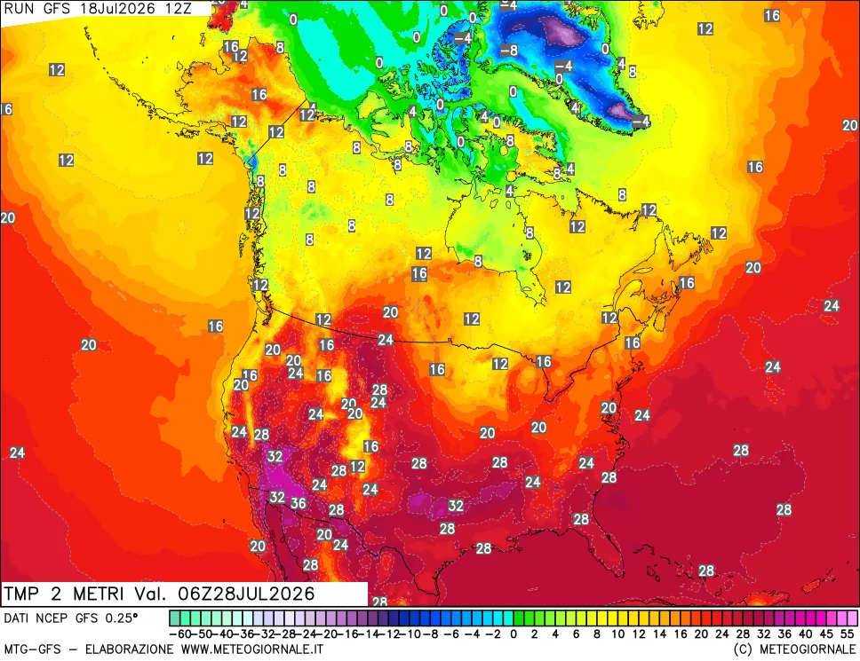 mappa Temp 2 metri