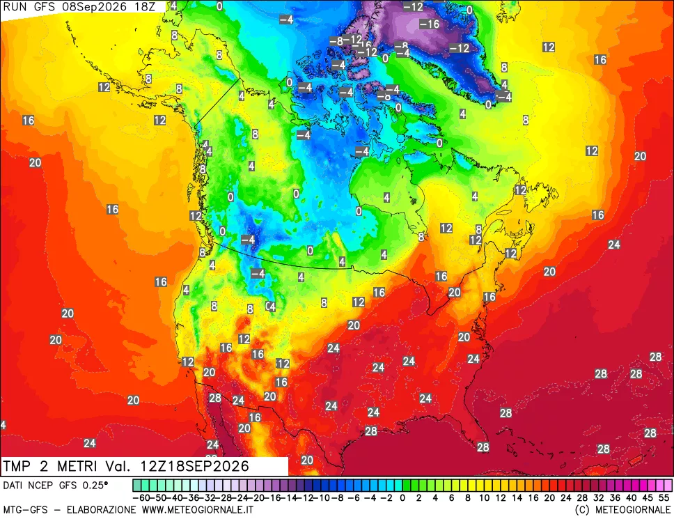 mappa Temp 2 metri