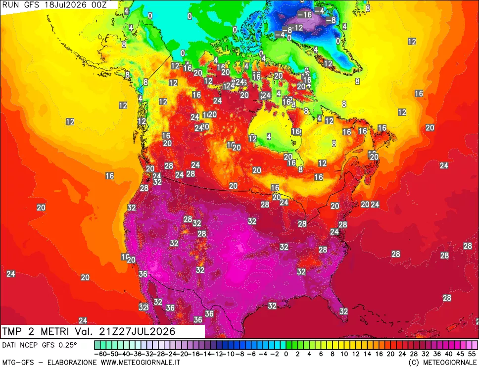 mappa Temp 2 metri