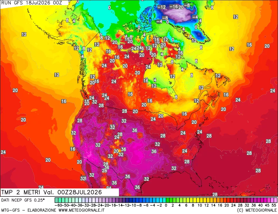 mappa Temp 2 metri