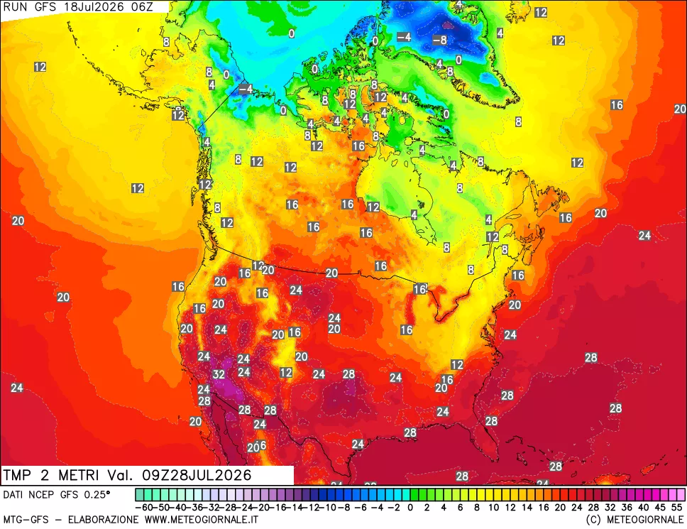 mappa Temp 2 metri