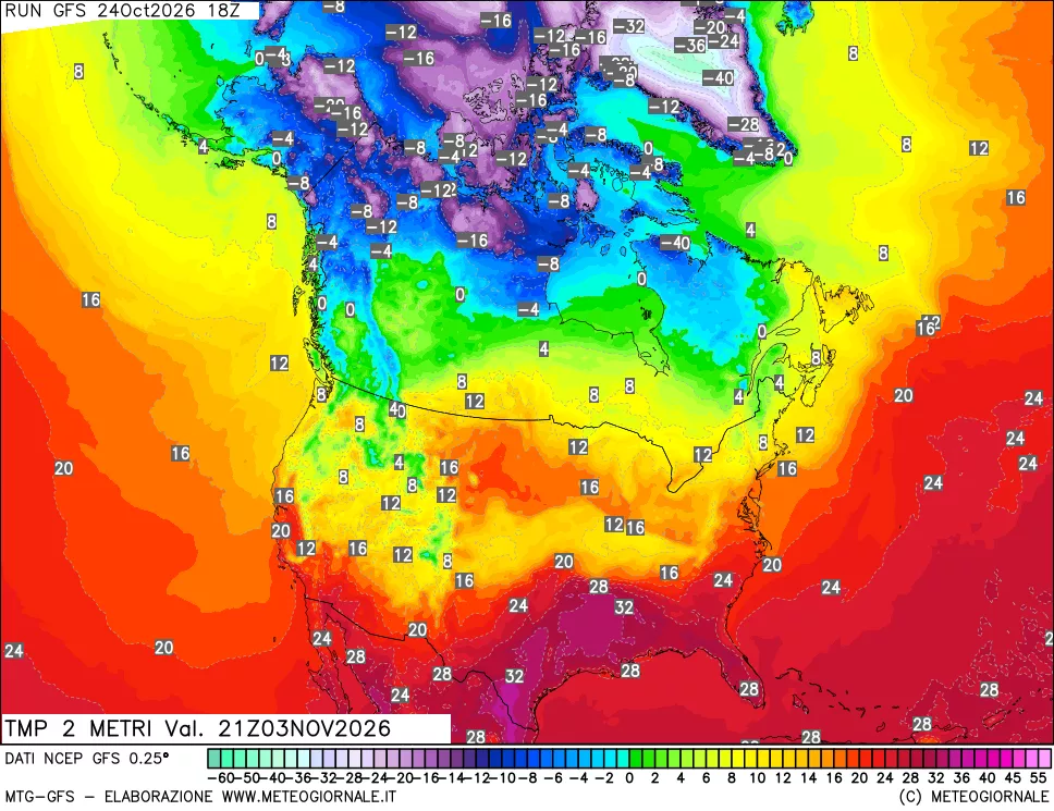 mappa Temp 2 metri