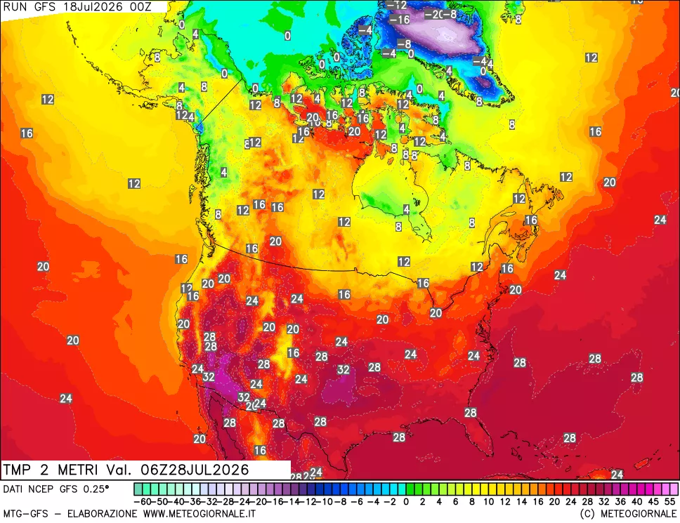 mappa Temp 2 metri