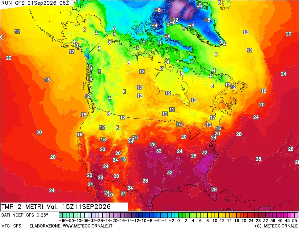 mappa Temp 2 metri
