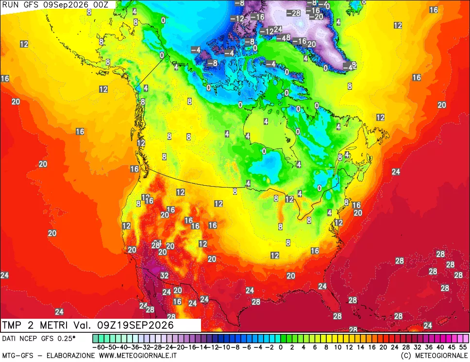 mappa Temp 2 metri