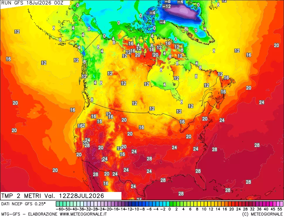 mappa Temp 2 metri