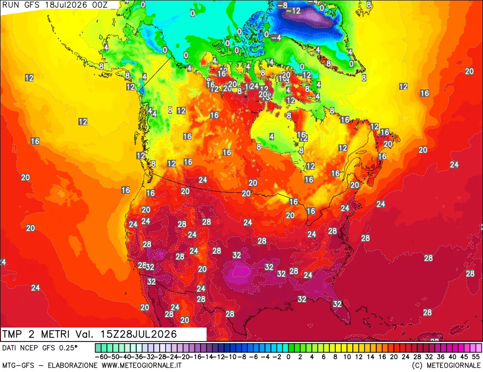 mappa Temp 2 metri