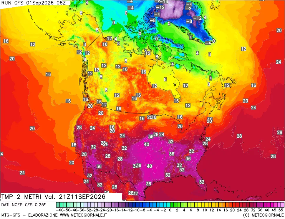 mappa Temp 2 metri