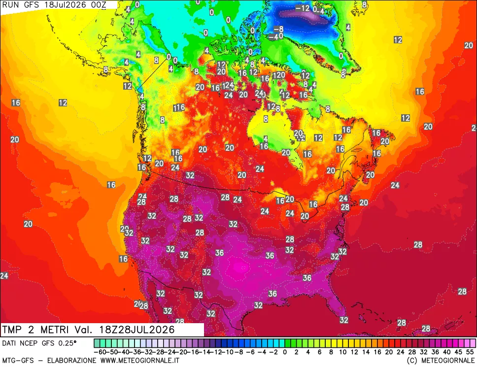 mappa Temp 2 metri