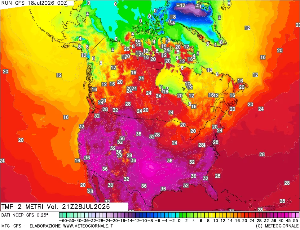 mappa Temp 2 metri
