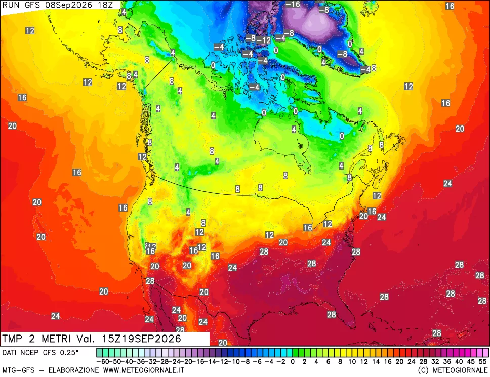 mappa Temp 2 metri