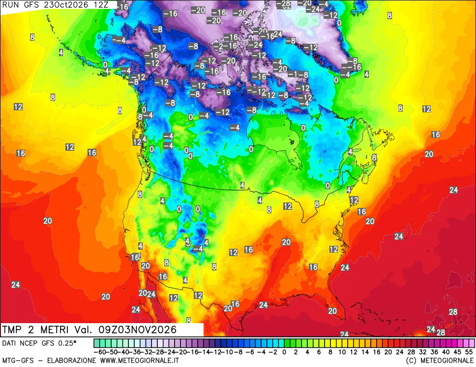 mappa Temp 2 metri