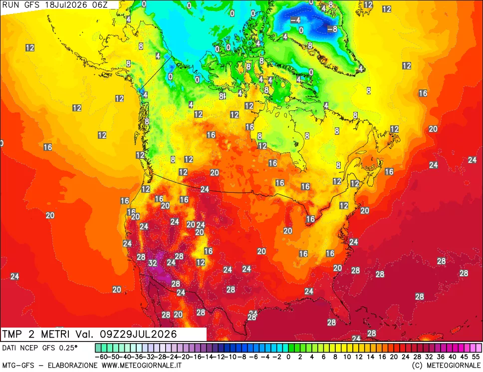 mappa Temp 2 metri
