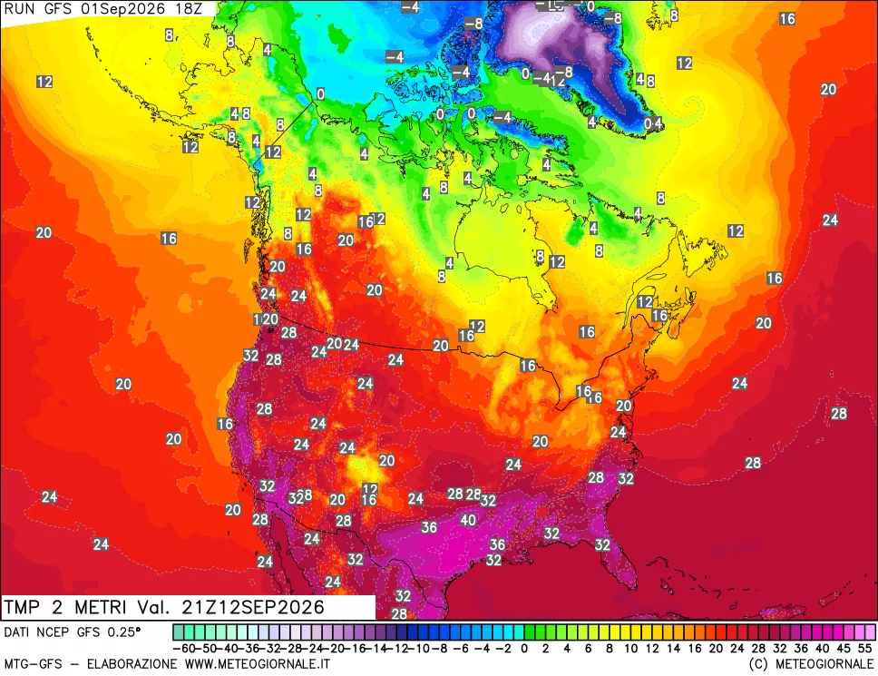 mappa Temp 2 metri