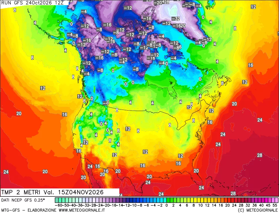mappa Temp 2 metri