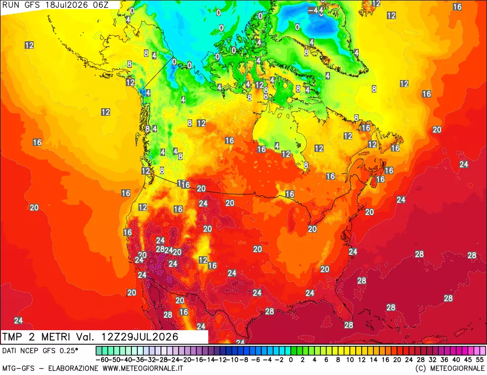 mappa Temp 2 metri