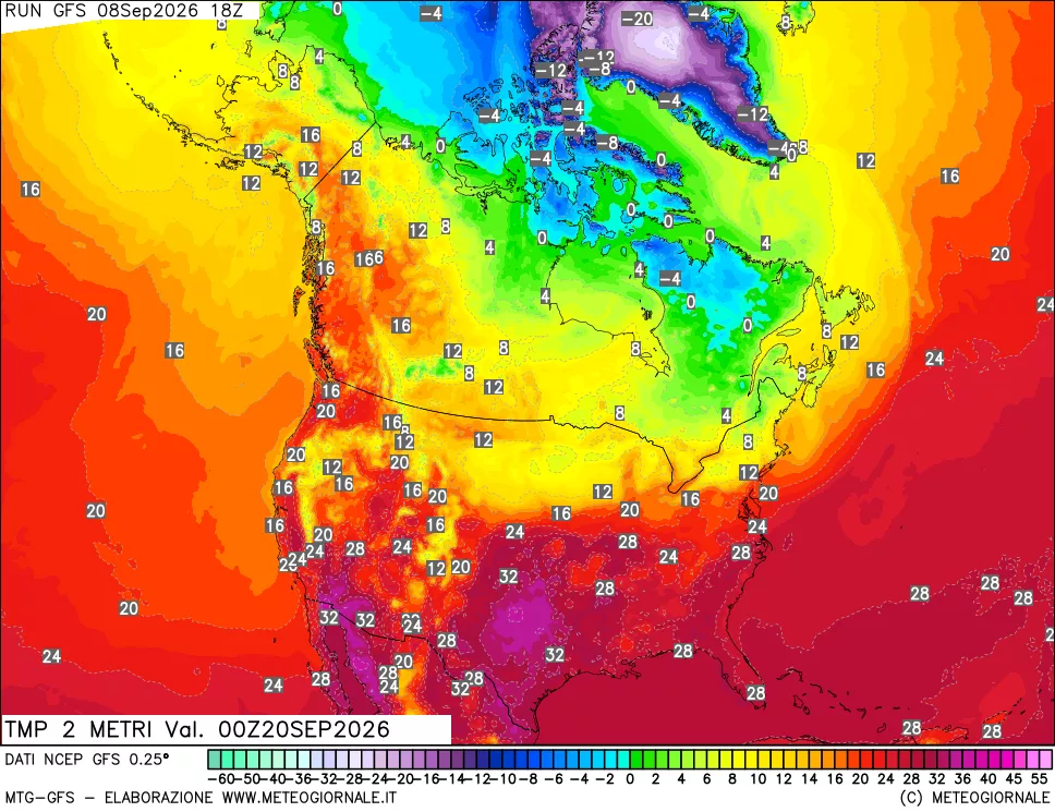 mappa Temp 2 metri